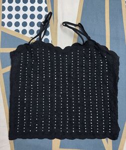 Sparkly Black Cami Top