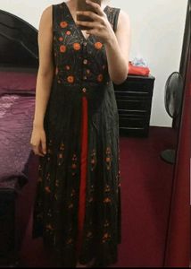 Full Gown Embroidery Long Ethnic Dress