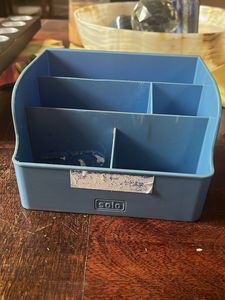 Blue Desk Organizer