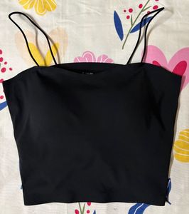 Sleek Black Spaghetti Strap Top