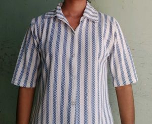 Striped Button-Up Shirt