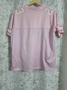 Pink "23" Graphic Jersey Top