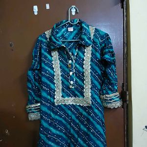 Beautiful Teal afghani Kurta Set with Trousers