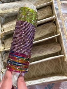 Colorful Beaded Bangles Set