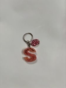 Glittery "S" Letter Keychain