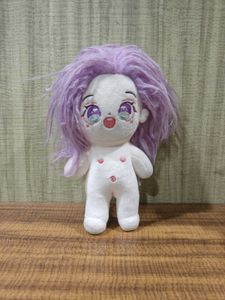 Cute Plush Doll with Purple Hair