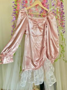 Princess Satin Puff Sleeve Dress🎀