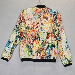 Zara Vibrant Floral Bomber Jacket