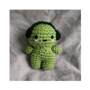 Cute Crochet Green Monster Toy