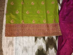 Green Magenta Combination Ethnic Kurta pajama dupa