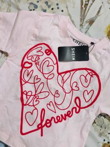 Pink Heart Graphic T-Shirt