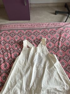 Cream Strappy A-line set with top and shorts