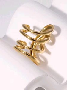 18k Gold chunky anti-tarnish Statement Rin