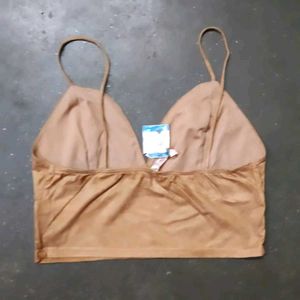 Brown Camisole Bralette Top