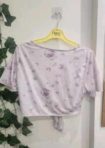 Floral Tie-Front Crop Top| worn 3 times 🎀