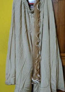 Elegant Teal Embroidered Kurta and big plazo with