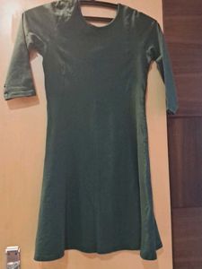 Olive Green Casual Dress