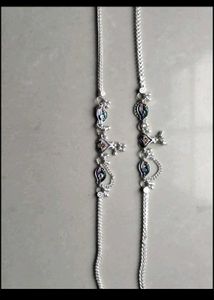 Designer Silver Anklets with Enamel