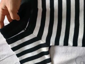 Striped Ruffle Bow Top