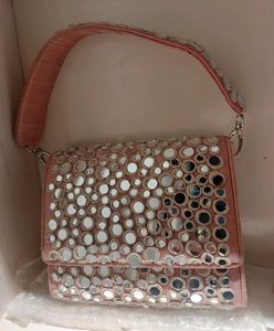 ✨Baby Pink Original Mirror Clutch Bag