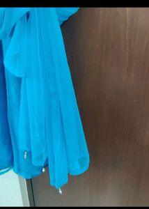 Blue Emblished Kurta with Palazzo Set