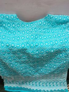 Embroidered Blue Blouse