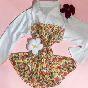 Floral Smocked Dress with Puff Sleeves