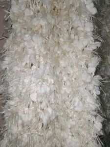 Fluffy White Scarf