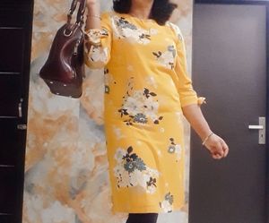 Harpa Yellow Floral Shift Dress 🌼