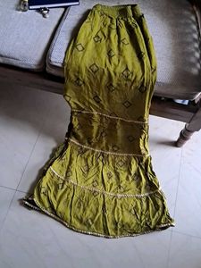 Flared Palazzo Pants with Tiered Design