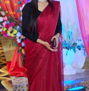 Stylish Maroon Saree