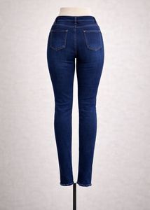 Distressed Dark Wash Skinny Jeans