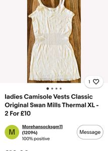 White thermal Tank Top