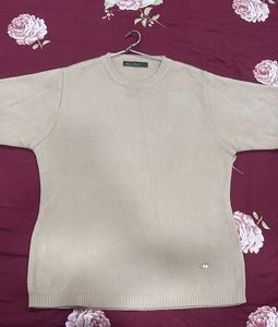 Classic Beige Crew Neck Sweater. (FREE DELIVERY)