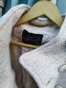 Chic Pink Textured Double-Breasted Coat