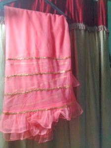 net pink saree