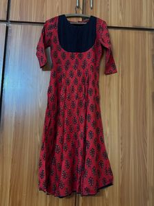 Beautiful Red Printed Kurta