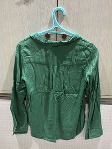 Stylish Green Long Sleeve Tunic