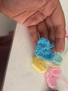 Handmade Crochet Heart Appliques