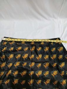 Black knee-length flared skirt