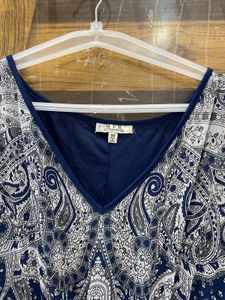 Bohemian Navy Blue Kaftan Dress