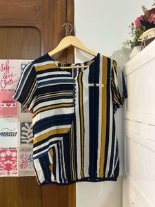 Striped Short Sleeve Top