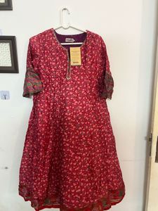 Beautiful Red Floral Kurta