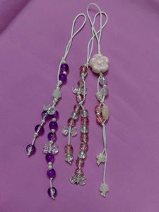 Beaded Charms with Flower Accents