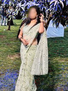 Elegant Floral Saree with designer blouse
