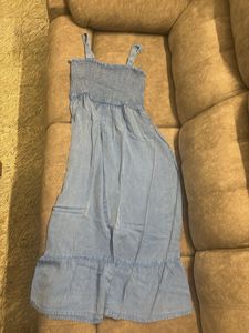 Blue Smocked Sundress