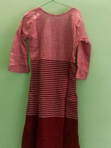 Designer Pink Kurta with Mirror Work