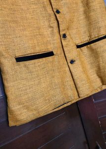 Men's Stylish Yellow Nehru Jacket