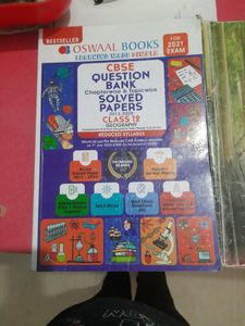 geography class 12 book, face cream, paint brush