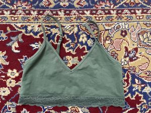 Green Lace Trim Bralette